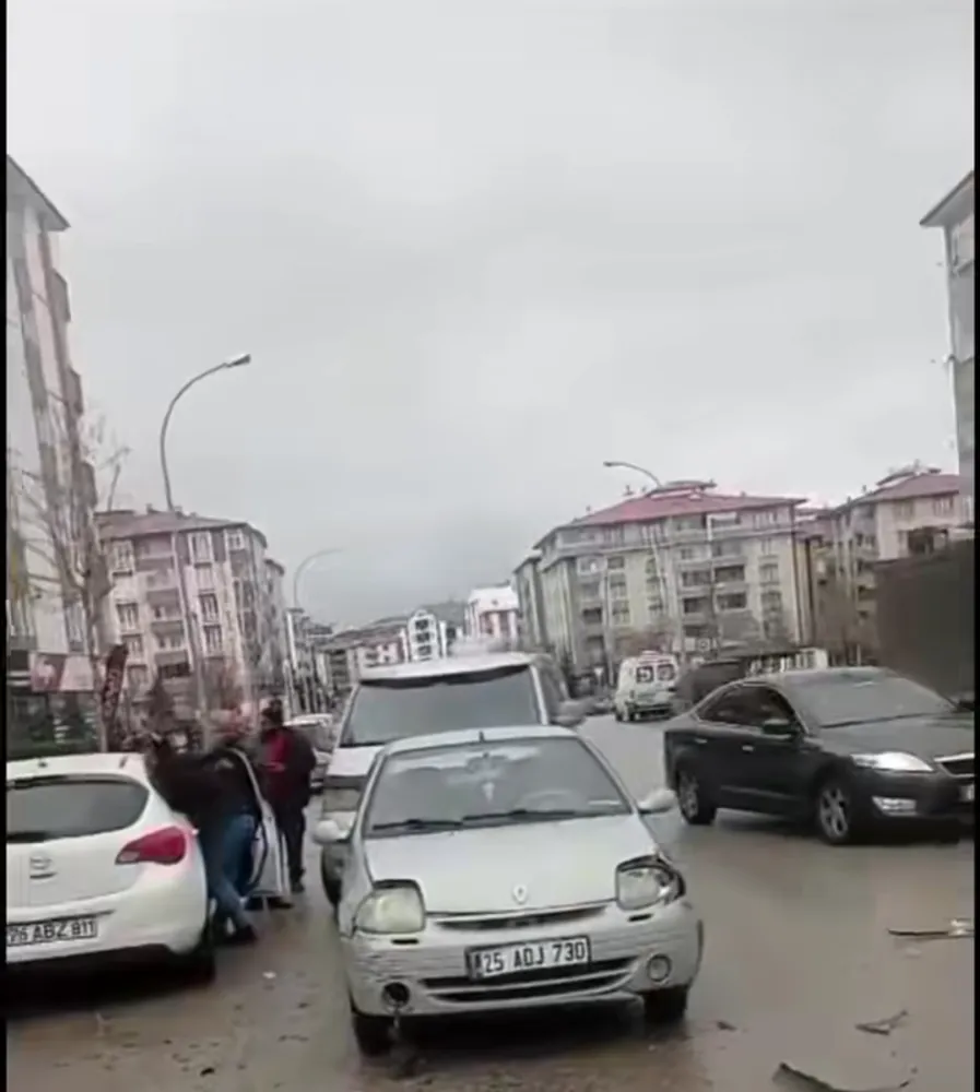 Erzurum’da Zincirleme Trafik Kazası